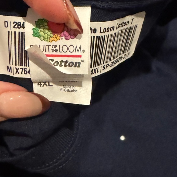 Corgi Christmas tree Navy Cotton T-Shirt - Picture 4 of 4